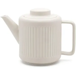 Bredemeijer Porzellan Teekanne weiss 1.2 Liter mit Edelstahl Tee-Filter Sieb-Einsatz für lose Teesorten - spülmaschinengeeignete Porzellankanne