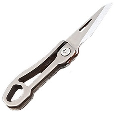 NHDT Mini-Messer aus Titanlegierung, 3,6 cm, zum Aufhängen an einem Schlüsselanhänger, ultraleicht, 5,1 g, tragbares Multifunktionswerkzeug