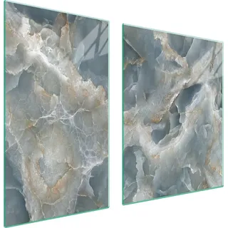 Glasplatte und Schneidebrett 100x52 Marmor