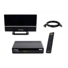 Bild COMAG SL65T2 DVB-T2 Receiver, Freenet TV (Private Sender in HD), PVR Ready, Full-HD, HDMI, SCART, Mediaplayer, USB 2.0, 12V tauglich, 2m HDMI Kabel und DVB-T2 Zimmerantenne