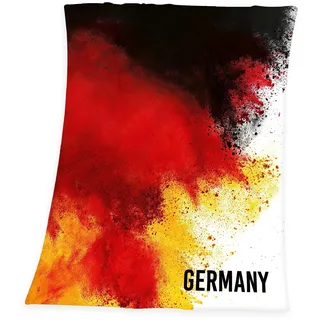 Herding Deutschland Soft-Fleecedecke, 130x160 cm, 100% Polyester, Fleece, Mehrfarbig