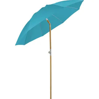 SVITA Sonnenschirm Bambus 2m Neigbar Gartenschirm Balkonschirm Hellblau - Hellblau