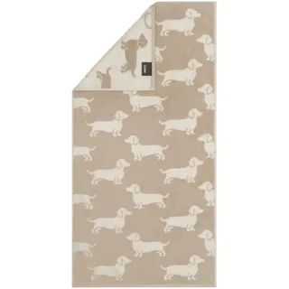 CAWÖ We love Dogs Duschtuch 80 x 150 cm beige