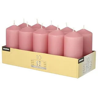 Papstar Stumpenkerzen 90 mm 10 St. rosa