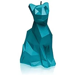 Candellana Handmade Cat Low-Poly Kerze Geschenk- Lustig - Dekorative Kerze - Home Décor - Geschenke für Freunde - Baumwolle Docht - Brenndauer 35h - Marine Blue Kerze