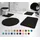 WC-Vorleger Relax Schwarz 55 x 55 cm mit Ausschnitt