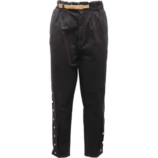 8296AN pantalone donna WHITE SAND woman trousers black - Schwarz
