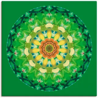 Artland Leinwandbild »Mandala II« Muster 1 Stk. tlg. auf Holzrahmen gespannt, grün