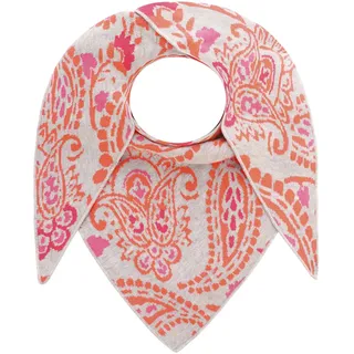 Zwillingsherz "Cozy Paisley", modisches Muster, Strick, wärmend, grau orange pink),