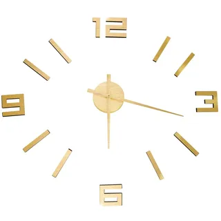 vidaXL 3D-Wanduhr Modernes Design Golden 100 cm XXL - Gold