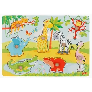 GoKi Steckpuzzle Afrikanische Tierkinder (8 Teile)