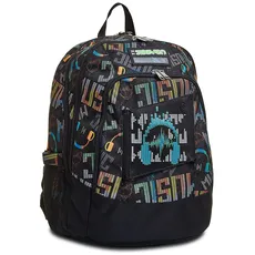 Seven Rucksack, Backpack für Schule, Uni & Freizeit, Geräumige Schultasche für Teenager, Mädchen, Jungen, Gepolsterter Schulranzen; mit Laptopfach -Advanced MUSICBRIGHTING, mehrfarbig