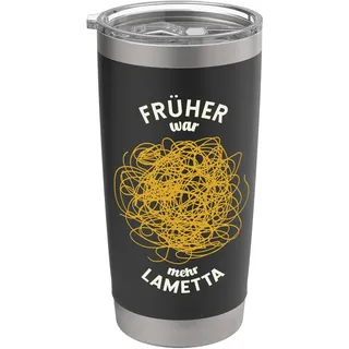 Lustiges Früher war mehr Lametta Weihnachtsbaum Weihnachten Doppelwandiger Edelstahl-Thermobecher