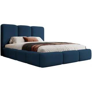 Selsey Bauro - Polsterbett 160x200 mit Samtbezug, marineblau - Blau