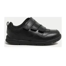 Boys M&S Collection Kids' Leather FreshfeetTM School Shoes (8 Small - 2 Large) - Black, Black - 11 Small