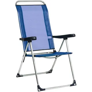 Safari-470ALF16 Liegestuhl FIBRELIN geschlossene Füße Blau, Mehrfarbig (87476