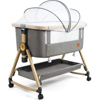 Baby Co-Sleeper 3 in 1 - Verstellbares Kinderbett mit Hochwertiger Matratze und Rollen
