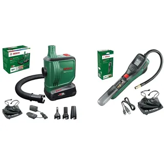 Bosch elektrische Luftpumpe/Luftpumpe für Luftmatratze EasyInflate 18V-500 & Fahrradpumpe/Luftpumpe/Mini Kompressor EasyPump