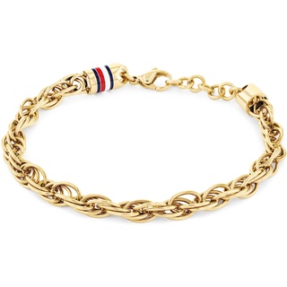 Tommy Hilfiger Schmuck Armband Kette aus Edelstahl Gelbgold für Männer und Frauen - 2790500