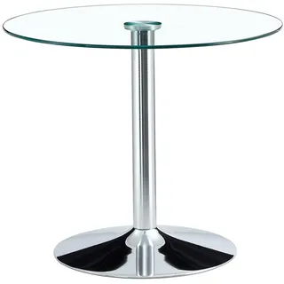 Urban Meuble Esstisch Ø 85 cm hochglänzend/silber