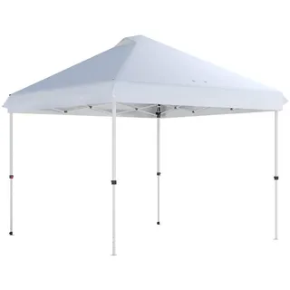Outsunny Pavillon 3 x 3 m Wasserdicht Stabil Winterfest Pop-up Faltpavillon, UV 50+ Weiß , Metall , 300x273x300 cm , Sonnenschutz, Pavillons