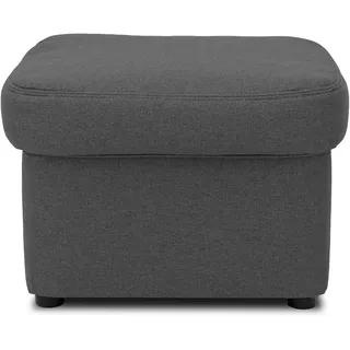 DOMO. collection Polsterhocker Puno, Hocker, Beistellhocker für Sofa, Sitzhocker, Fußhocker, 60 x 60 x 40 cm (BxHxT), grau