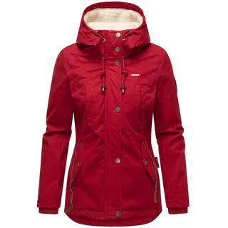 Marikoo Damen warme Winterjacke mit kuscheliger Kapuze Bikoo Dark Red Gr. L - L