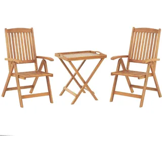 Beliani Balkonset 2-tlg. Hellbraun