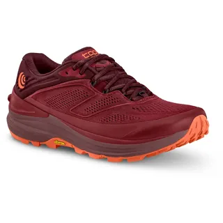 Topo Trail-Laufschuhe Ultraventure 2 (Dämpfung, Langstrecke) dunkelrot/orange Damen
