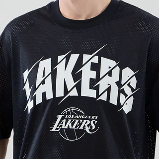 New Era Nba Core Plus Oversize Mesh Los Angeles Lakers Kurzarm-t-shirt - Navy - XL