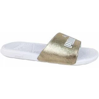 Puma Damen-Badepantolette Gold-Silber-Weiß, Farbe:multicolor, UK Größe:5