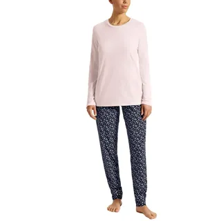 SCHIESSER Uncover by Schiesser Damen Pyjama Lange mouwen Schlafanzug Langarm, Rosé, 48 EU