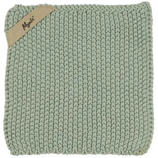 ib laursen Topflappen Mynte in STAUBIG GRÜN gestrickt aus Baumwolle von IB Laursen