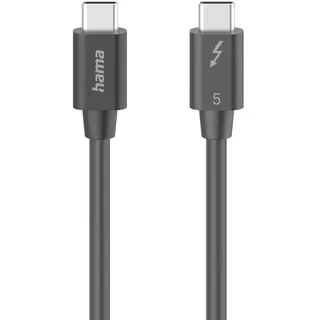 Hama Thunderbolt-5-Kabel USB-C, 80 Gbit/s, 5 A, 240 W, Ultra-HD 8K, 1,00 m