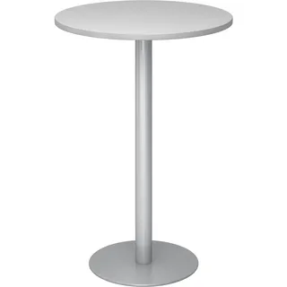 Hammerbacher Stehtisch 80cm grau/silber