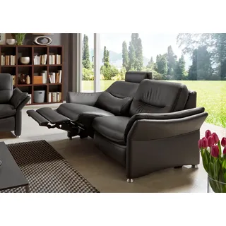 Hukla 2,5-Sitzer "HU-SF15058 Ledersofa, Breite 194 cm" aus Leder, optional Kopfstütze u. WallAway-Funktion, torro anthrazit