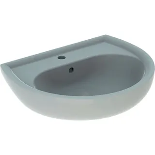 Geberit Waschtisch RENOVA mit Hahnloch, mit Überlauf 600 x 490 mm pergamon - Schwarz