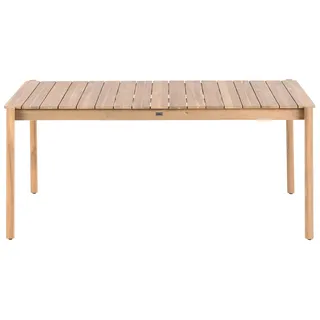 BELIANI Gartentisch Hellbraun Akazienholz 180 x 100 cm Rechteckig für 6 Personen Rustikaler Stil Outdoor Esstisch Holztisch für Garten Terrasse - Braun