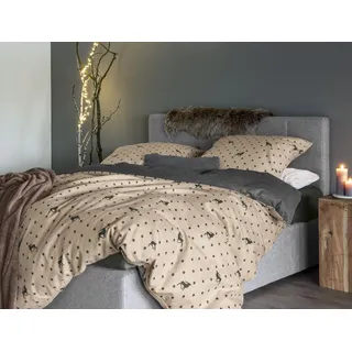 Irisette Wendebettwäsche »Panda 8395« 2 Stk. tlg. kuschelig weiche Winterbettwäsche, beige
