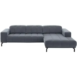 Beldomo Style Ecksofa , Blaugrau , Textil , Ottomane rechts, L-Form , 293x195 cm , Goldenes M , Stoffauswahl, seitenverkehrt erhältlich, Rücken echt , Wohnzimmer, Sofas & Couches, Wohnlandschaften, Ecksofas