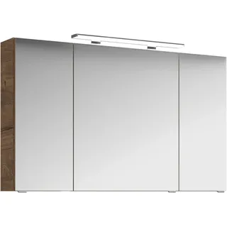 Saphir »Serie 4010 Badezimmer-Spiegelschrank inkl. LED-Aufsatzleuchte«, Badschrank 120 cm breit, 3 Türen, 6 Glas-Einlegeböden, inkl Türdämpfer