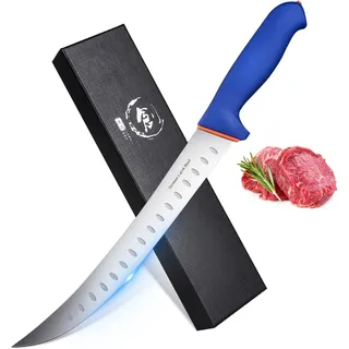 DRAGON RIOT Metzgermesser profi, Fleischmesser extrem Scharf, Schlachtmesser mit rutschfestem Griff, Kochmesser profi Messer, Schinkenmesser 27cm Tranchiermesser für Fleisch und BBQ, Grillmesser