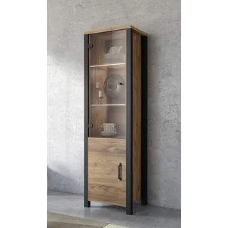 Home Affaire Vitrine Olin 56 x 43 x 191 cm Schwarz