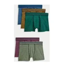 M&S Collection 5er-Pack gestreifte Shorts mit hohem Baumwollanteil (5-16 J.) - Multi/Brights, Multi/Brights, 15-16 Jahre
