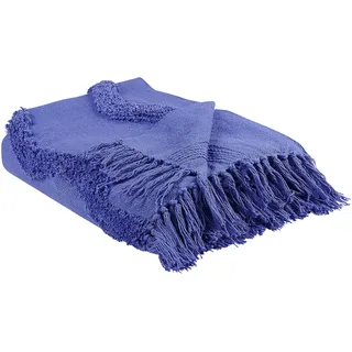 Beliani Khari Kuscheldecke 125 x 150 cm Lila/Pink