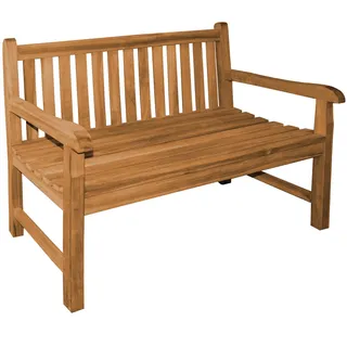 Gartenbank Piceno Teak Massivholz 120 cm - Braun