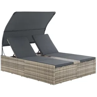 Juskys Syros Doppelliege 200 x 130 x 150 cm Grau