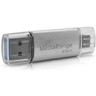 MediaRange MR940-1 USB-Stick 512 GB USB Stick, Silber