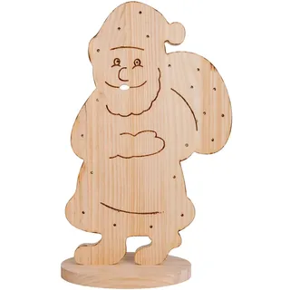 NÄVE Outdoor LED Weihnachtsdeko Holz Santa klein