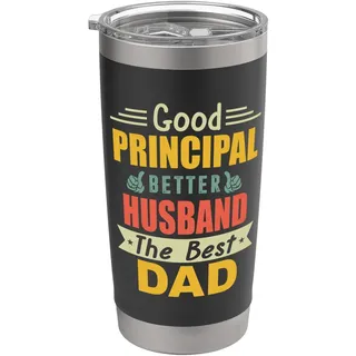 Good Principal Better Husband The Best Dad For Fathers Day Doppelwandiger Edelstahl-Thermobecher